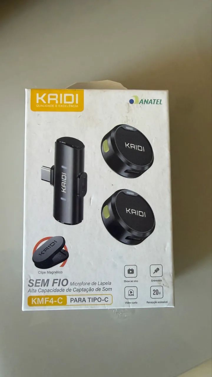 Microfone de lapela kaidi  - Foto 2