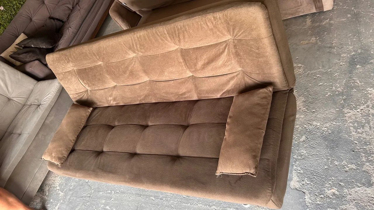 Sofá cama 3 posições marrom  - Foto 4