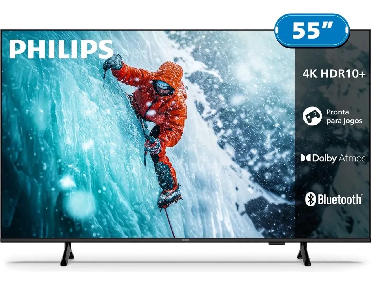 Smart TV Philips 55" 4K 55PUG7300 - Comando de Voz, Bluetooth (Impecável)