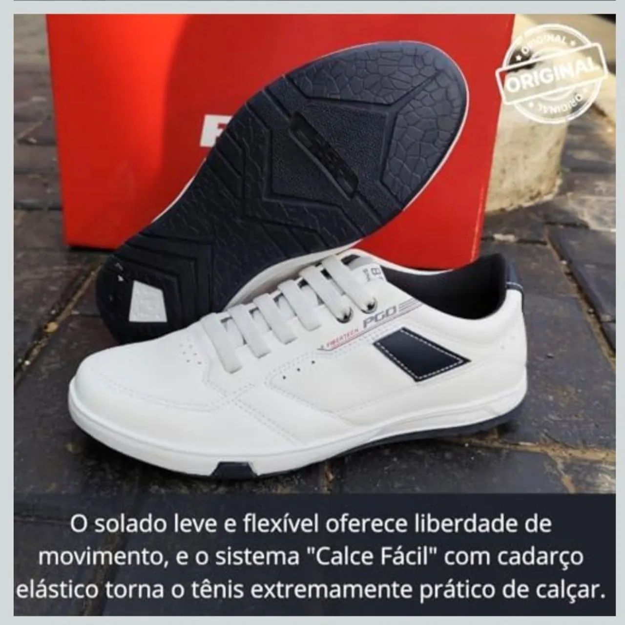 Sapatênis Pegada PGD Masculino Branco - Foto 2