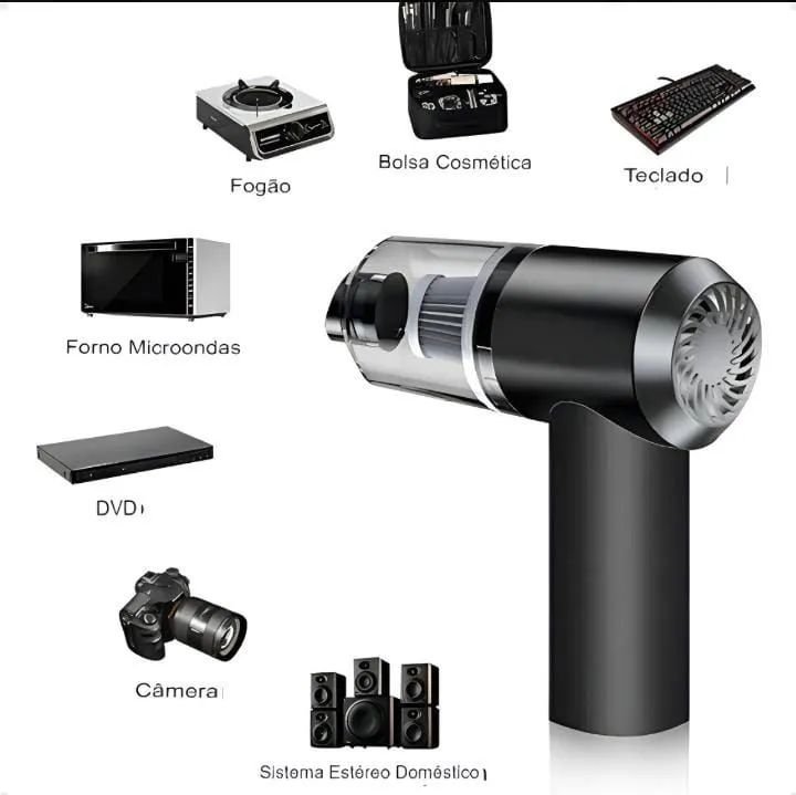 Mini Aspirador 3 Em 1 Portátil Usb Recarregável Soprador. Novo - Foto 5