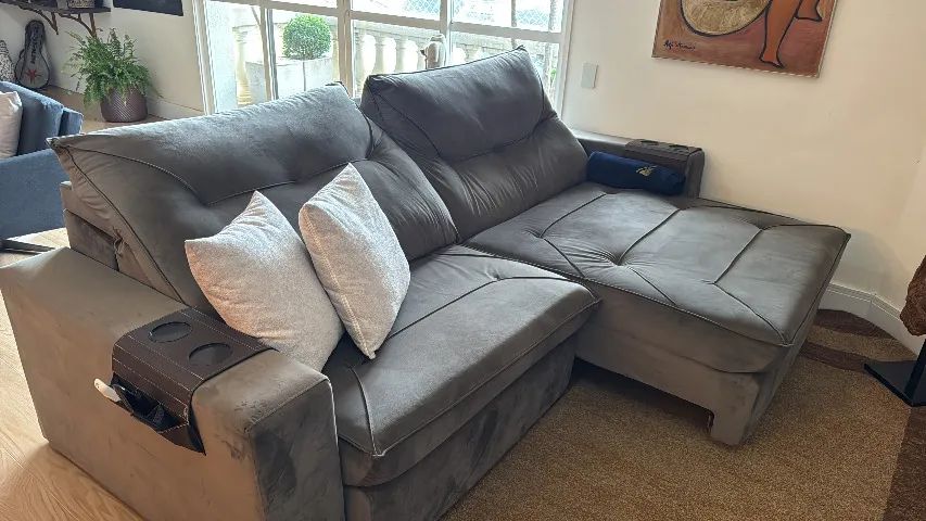Sofa Retratil 270 x 120 fechado e 180 aberto
