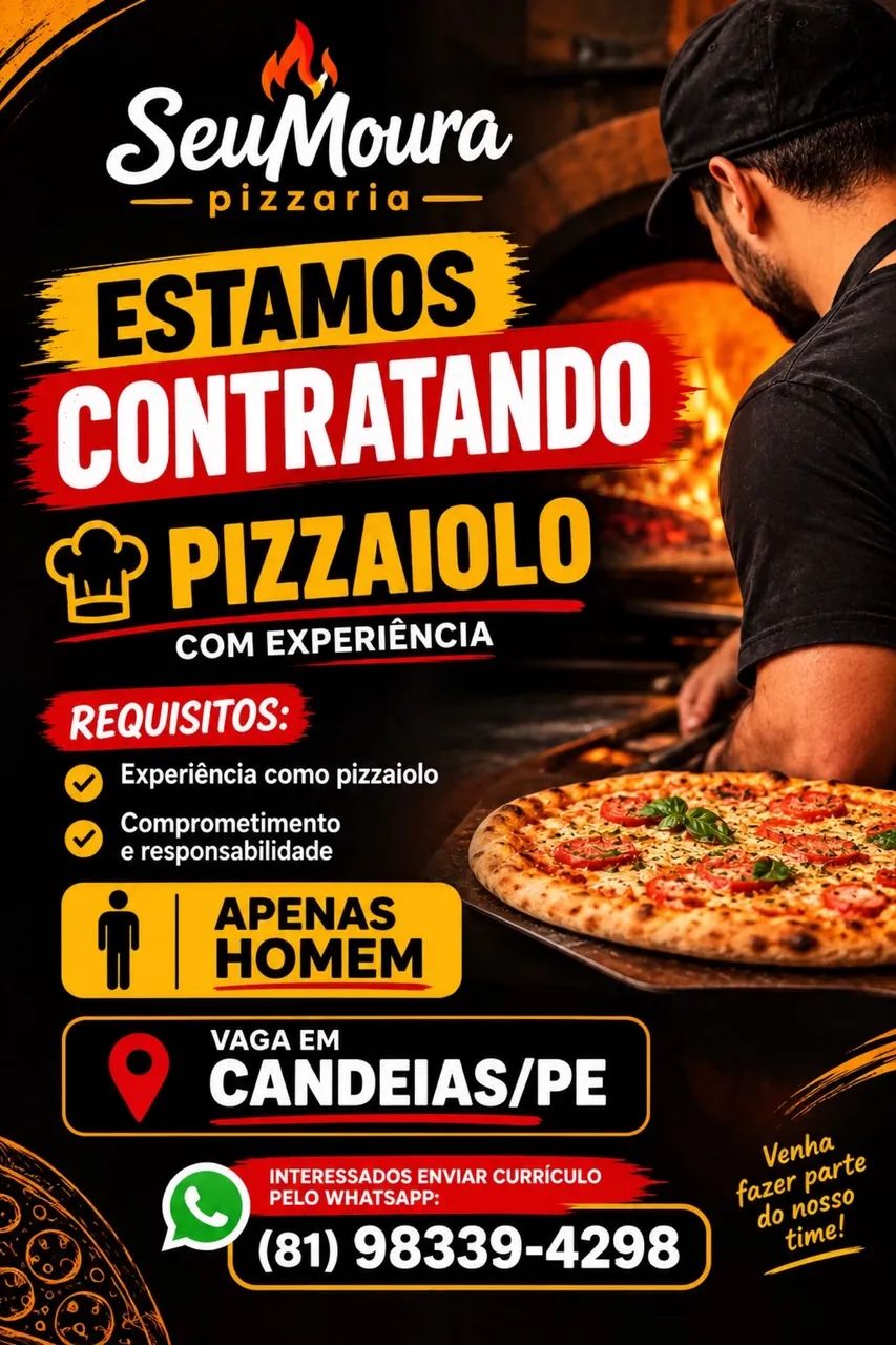 ESTAMOS CONTRATANDO PIZZAIOLO