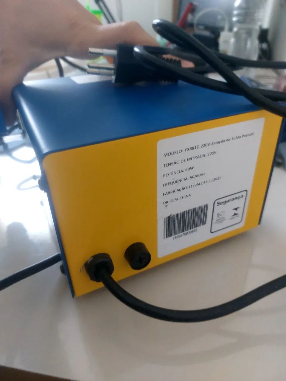 Estação de microsolda nunca usada na caixa - Foto 4