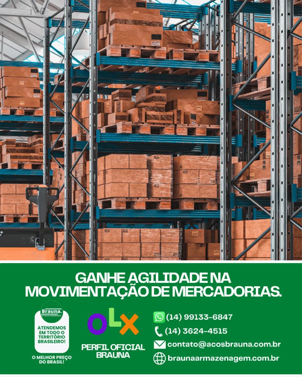 Movimentação Rápida e Segura dentro do seu estoque industrial