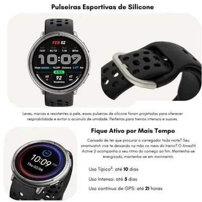 Smartwatch Amazfit active 2 Lacrado - Foto 3