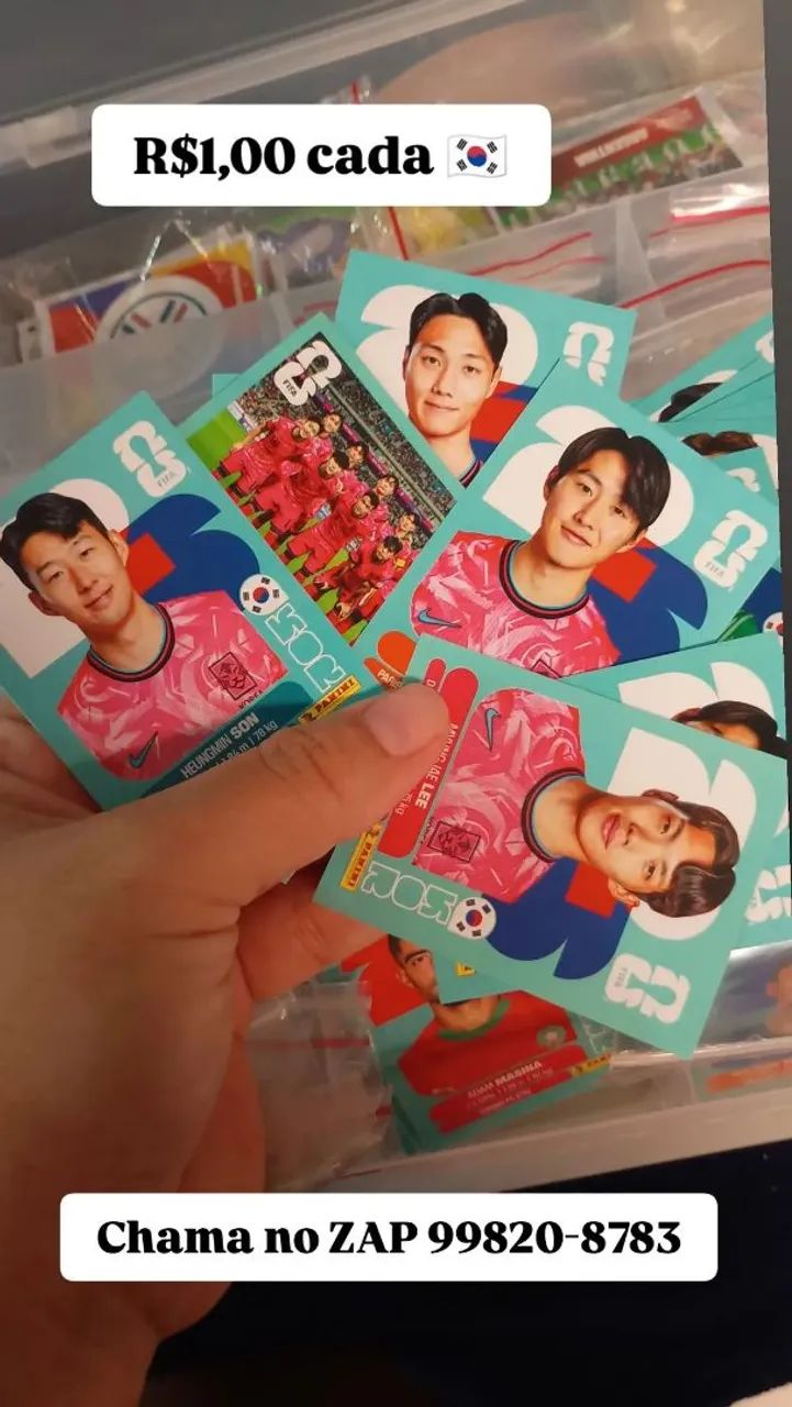 Figurinhas da copa apenas R$1,00 