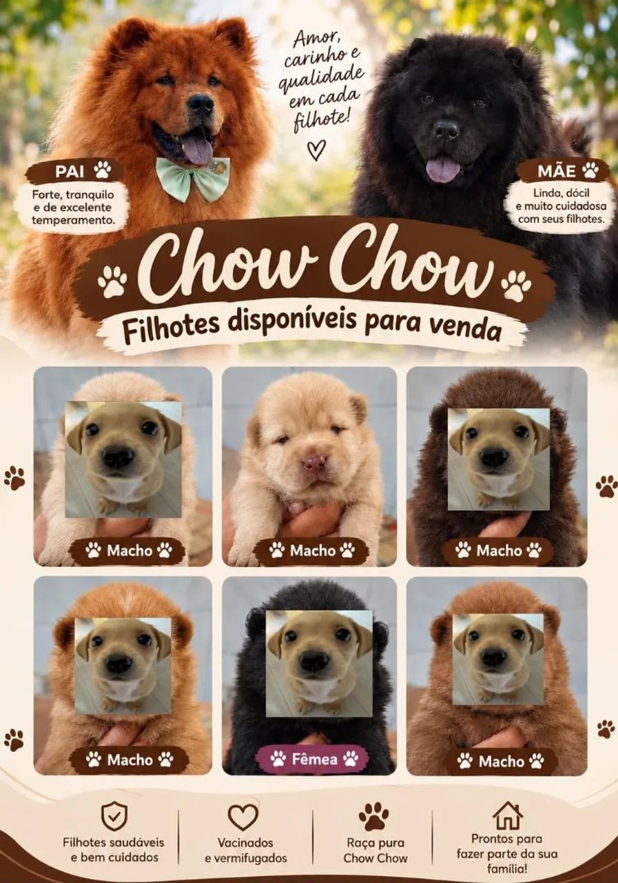 Filhote de Chow Chow Branco 