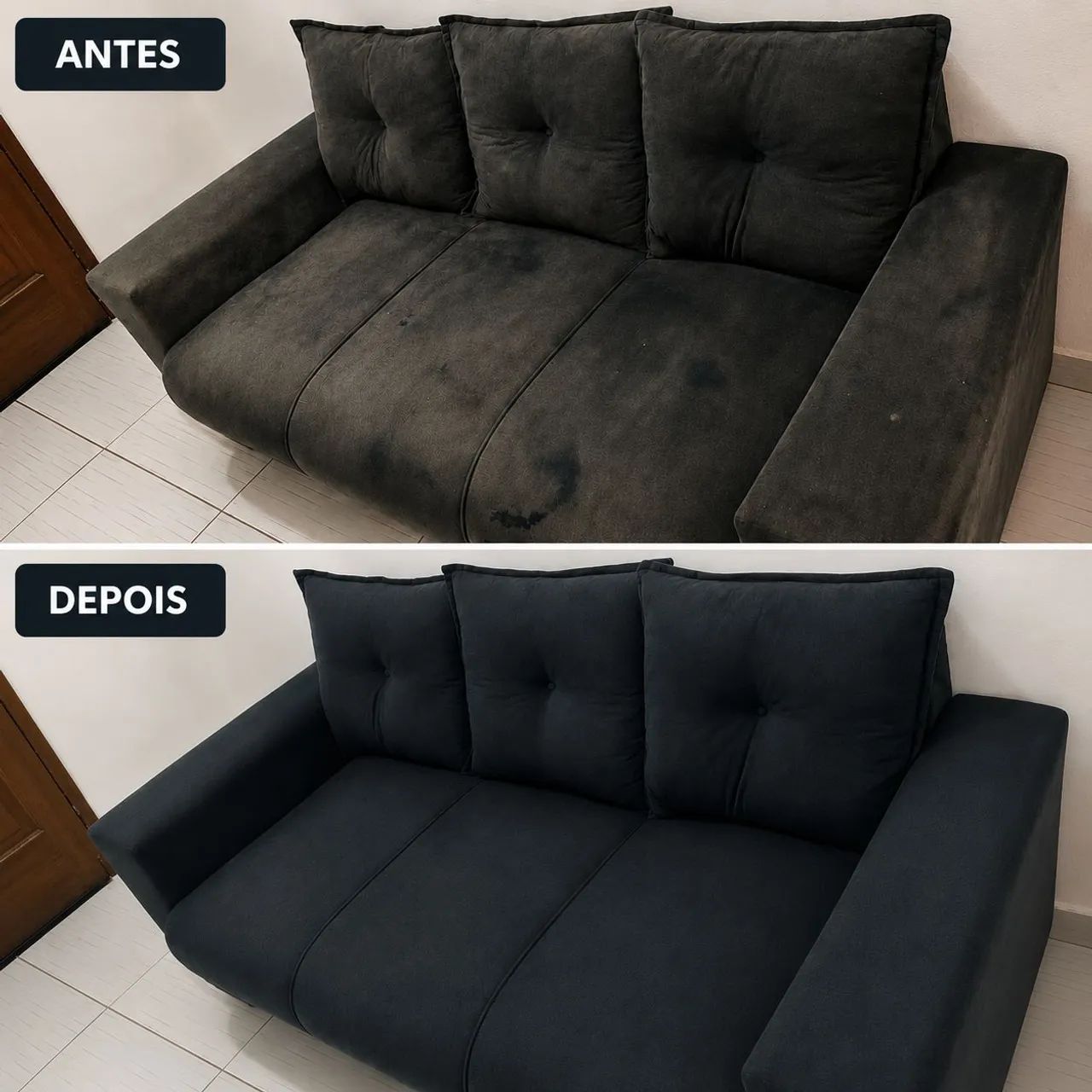 Limpeza e higienização de estofados. - Foto 4