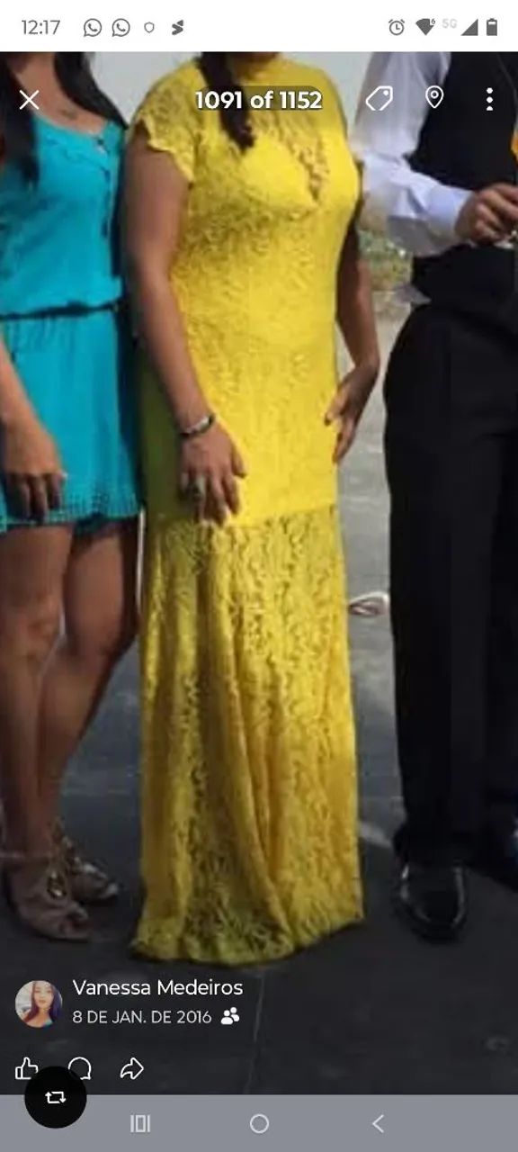 Vestido para madrinha amarelo. - Foto 2