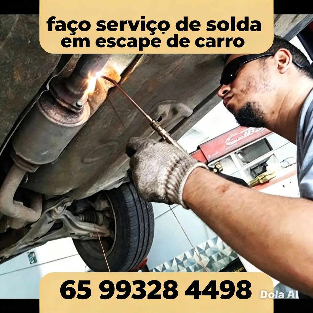 Faço serviço de solda em cano de escape.. *