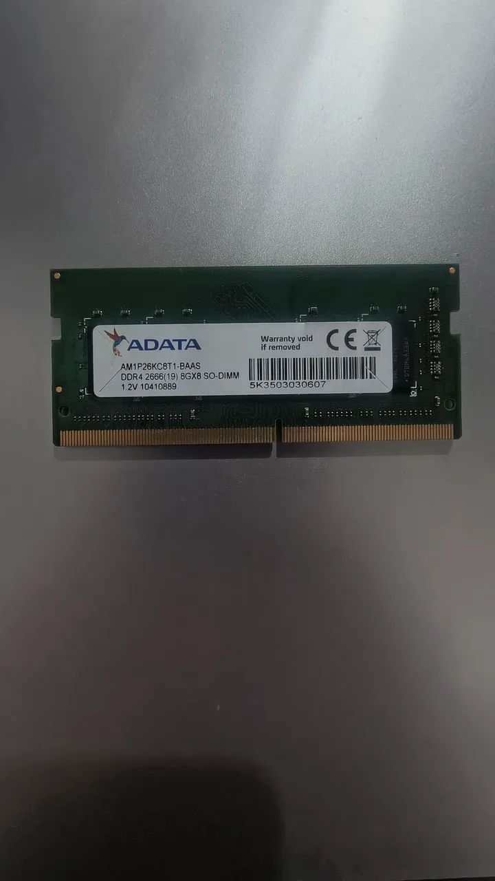 Memória Ram 8gb ddr4 adata