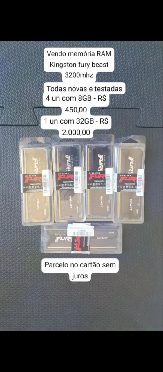 Memória RAM 8 GB e 32GB 
