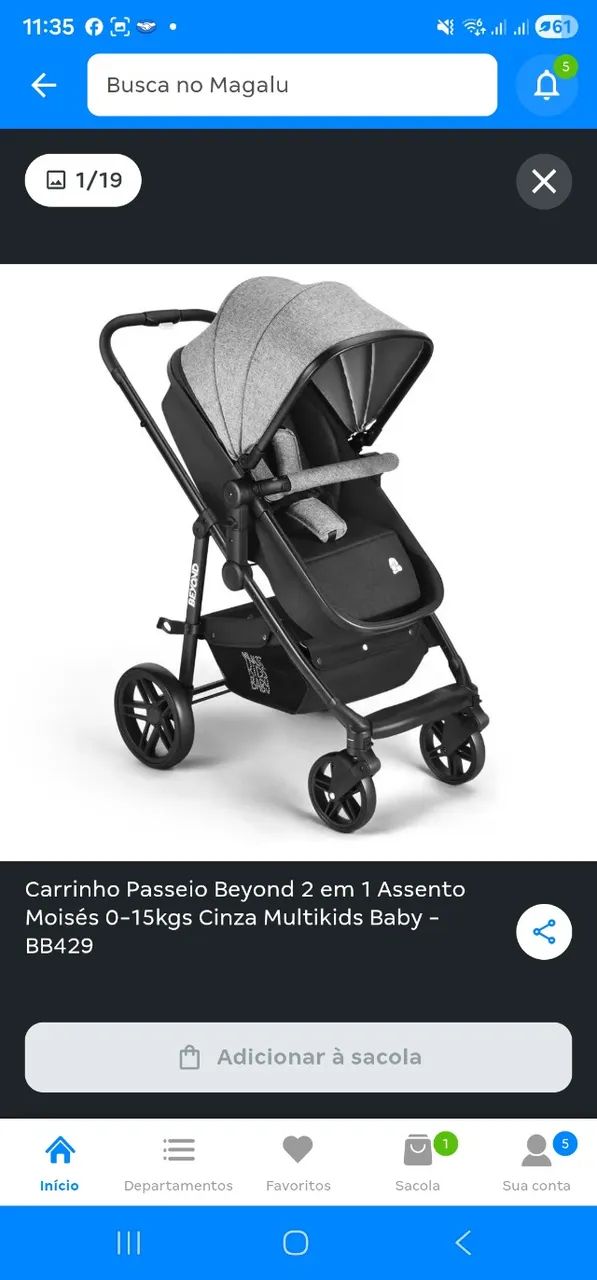 Carrinho de bebê moises - Foto 4