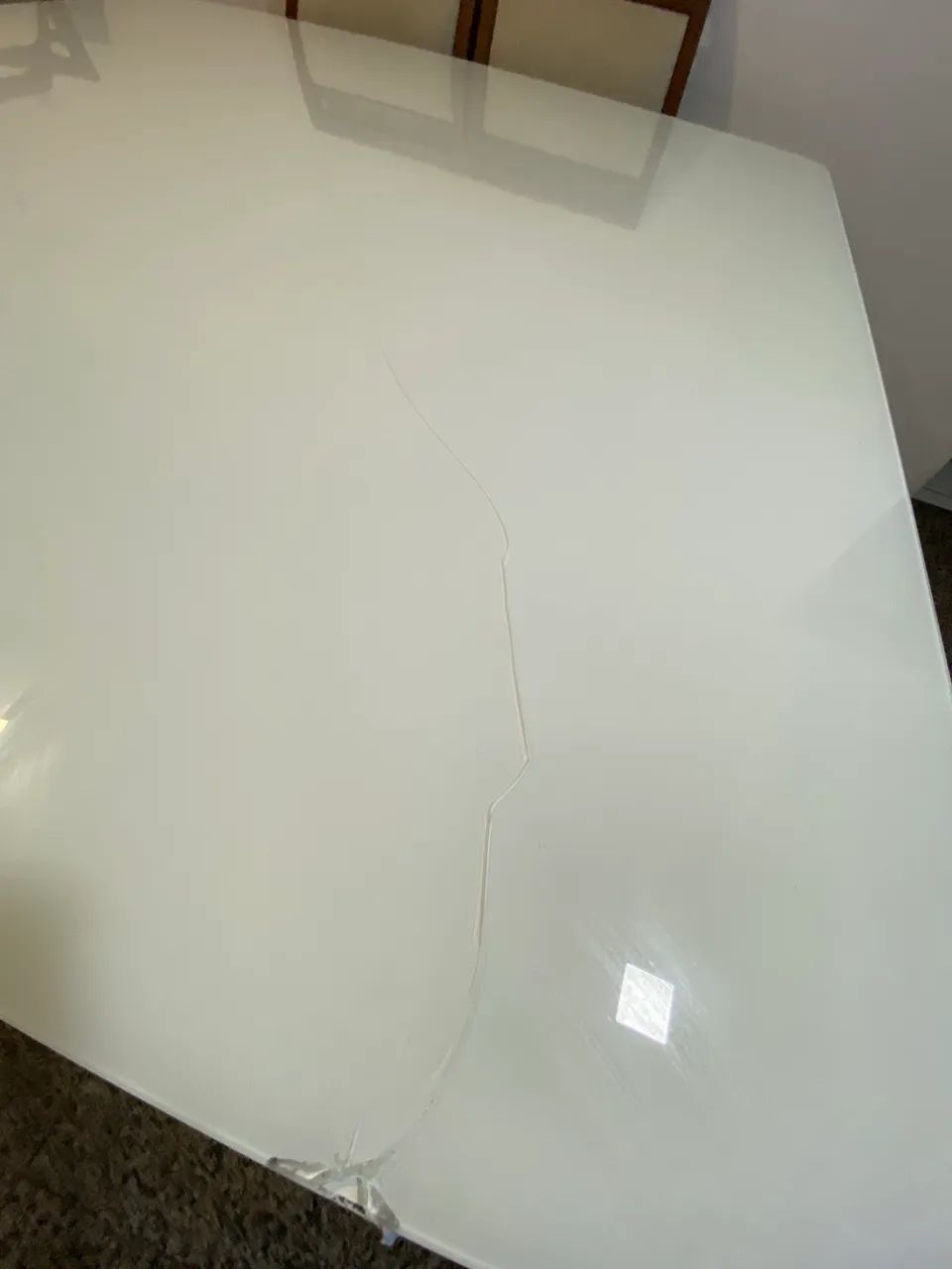 Mesa de jantar  quadrada 1,50 x 1,50 de vidro  - Foto 3