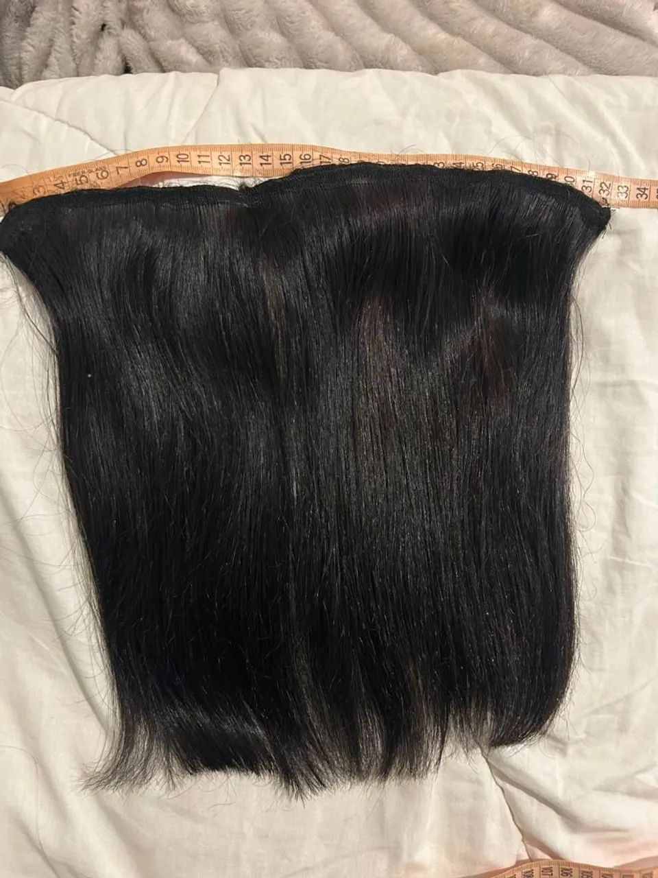 Cabelo humano brasileiro tecido 32cm 73g - 2 telas