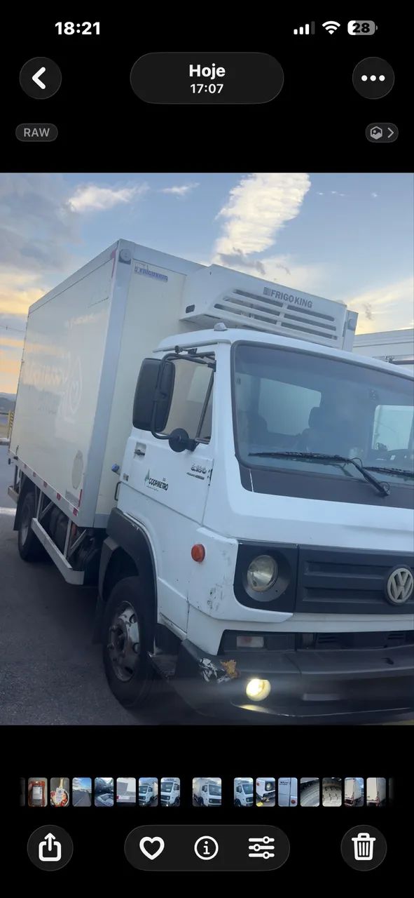Vw8160 Com Baú Refrigerado 