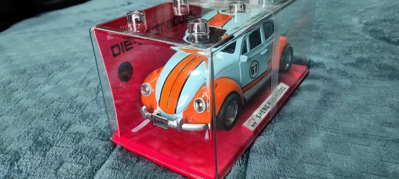 Fusca Gulf Scala 1:24 Som e Luz - Foto 5