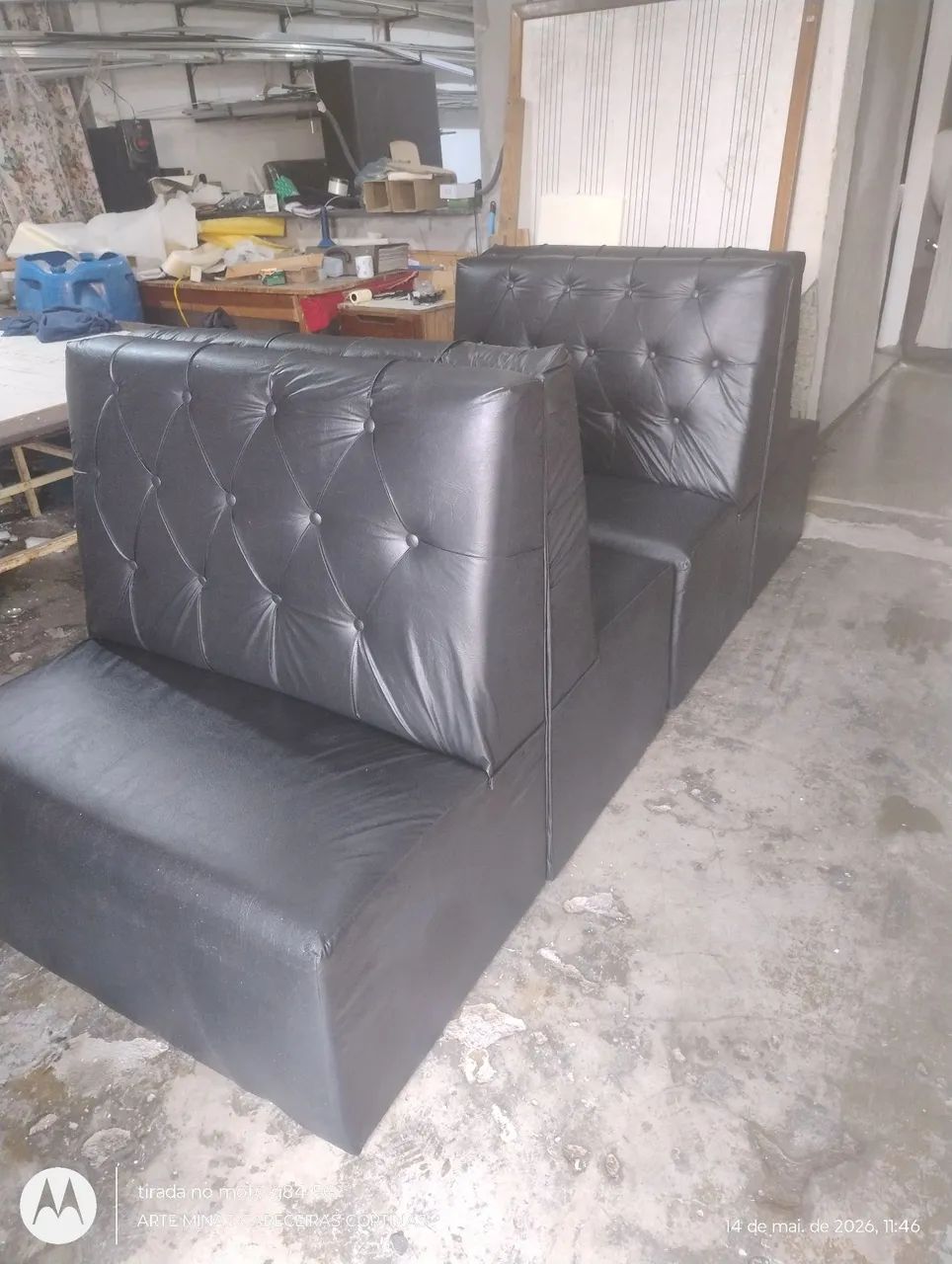 Sofa booth capitonado 1 metro - Foto 4