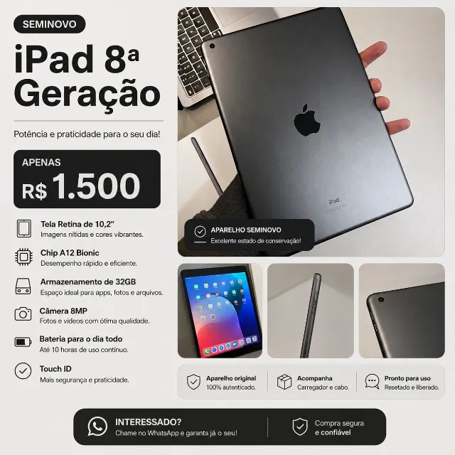 iPad 8ª Geração - 32Gb