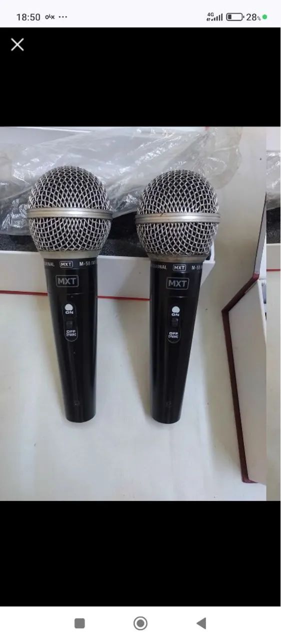 Par microfone sem fios mxt-M58 original semi-novos  - Foto 3