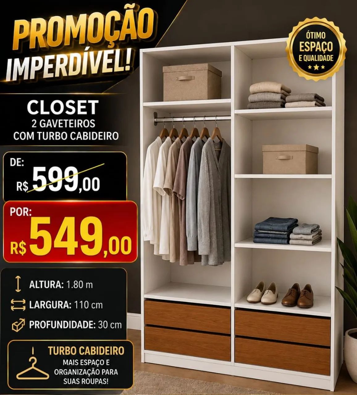 Closet 100% MDF  - Foto 2