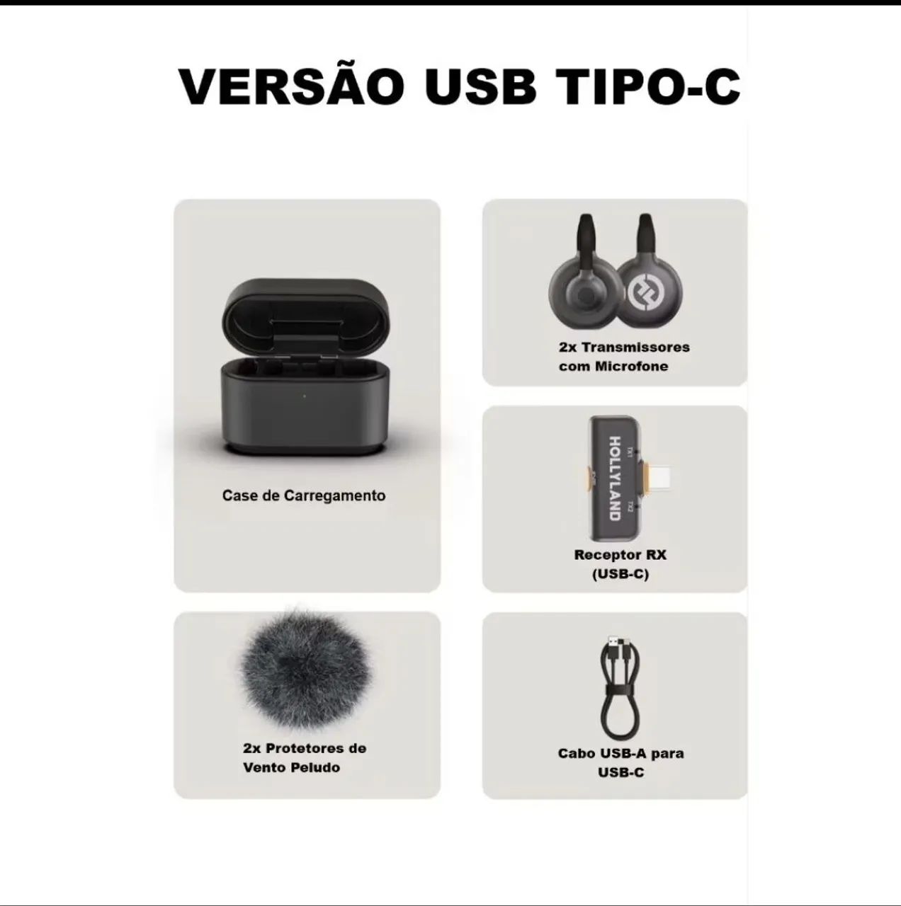 Microfone Hollyland M2s Tipo C Lacrado - Foto 2
