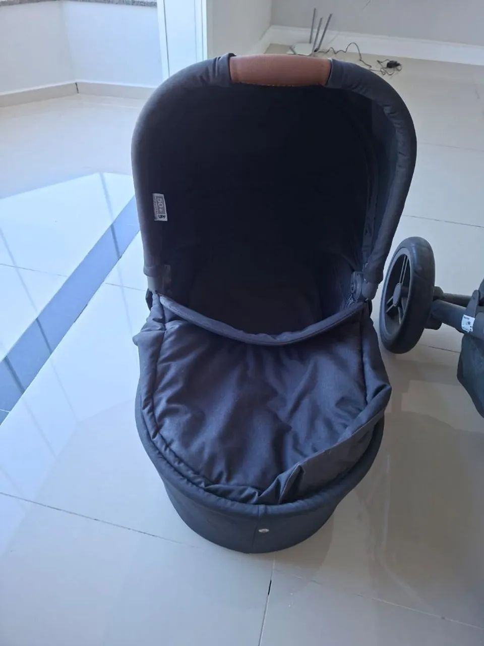 Carrinho com Moisés e bebê conforto  - Foto 3
