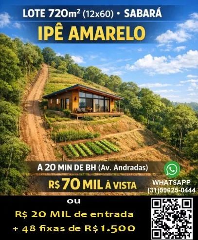 Lotes Ipê Amarelo - 720m2 - Sabará - MG