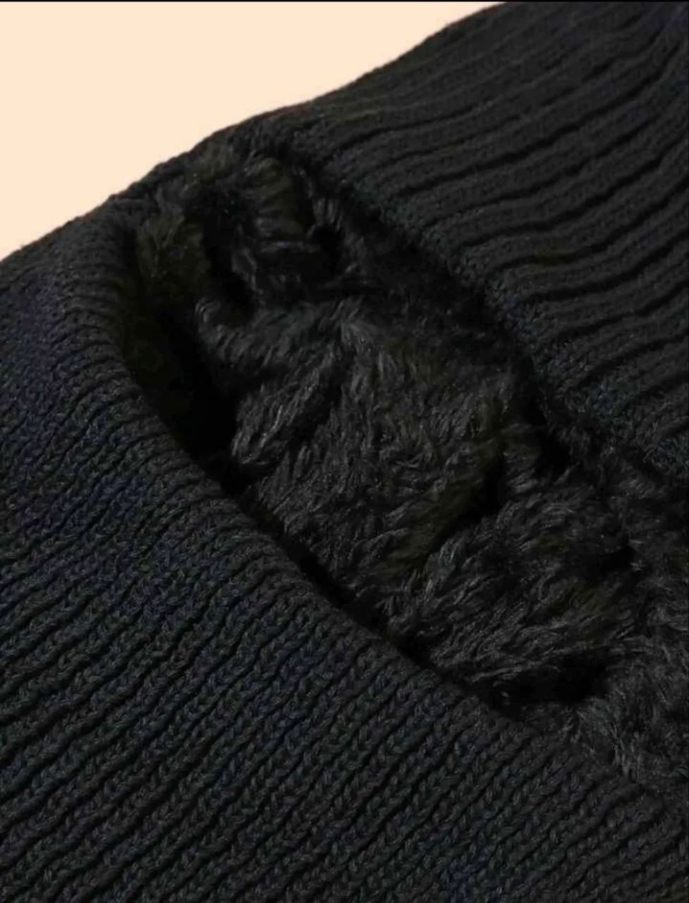 Balaclava / gorro em Tricot forrada TAM U - Foto 2