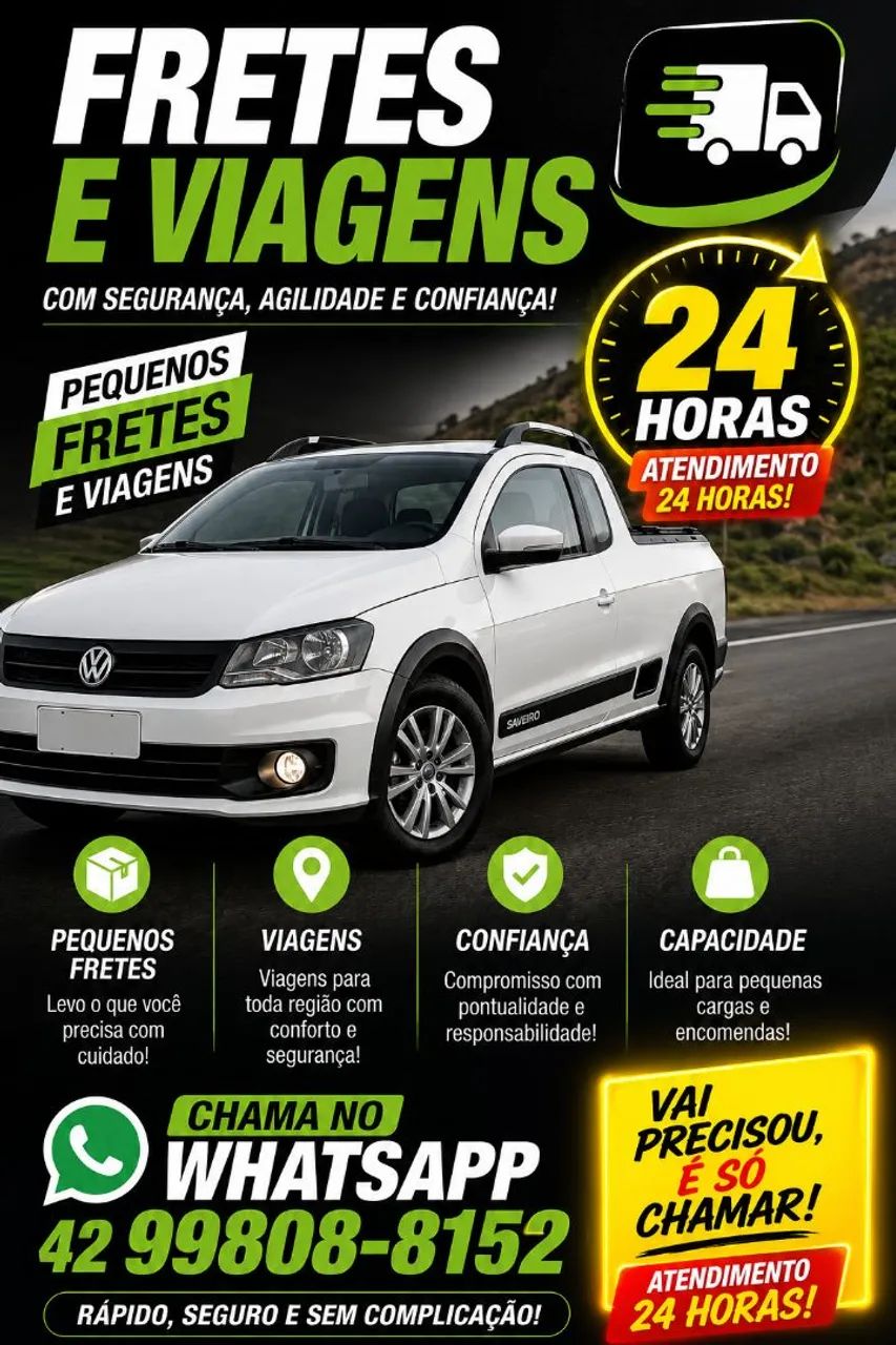 ? FRETES E VIAGENS - ATENDIMENTO 24 HORAS! ?
