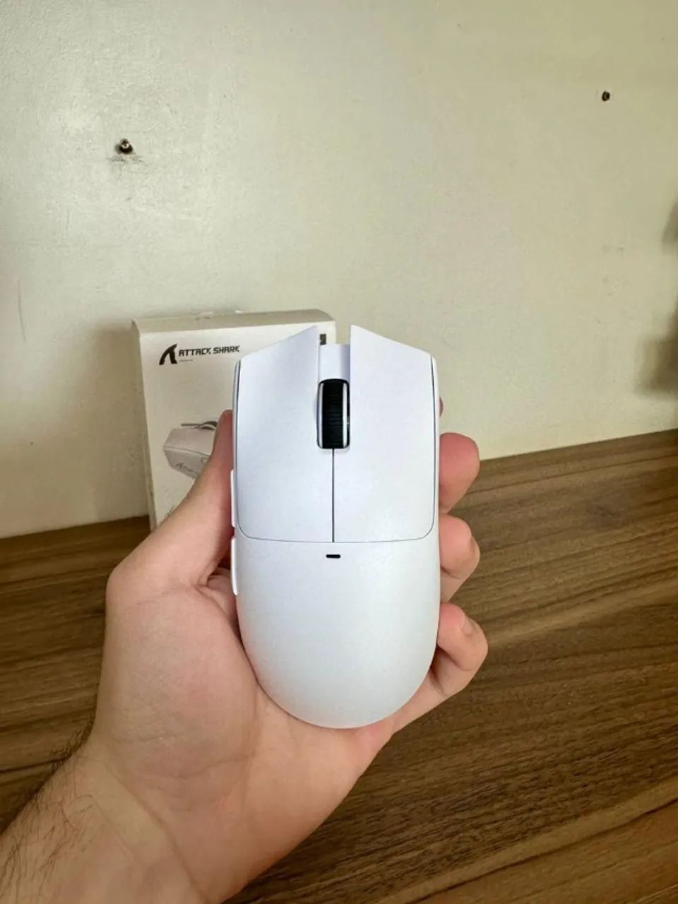 Mouse Sem Fio Shark Attack x11 Branco Na Caixa - Foto 4