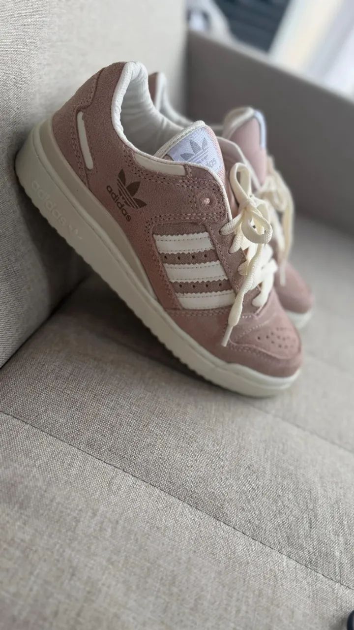 Tenis Adidas fórum low Couro Rose pérola  - Foto 3