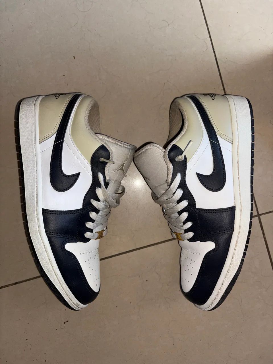 Air Jordan 1 Low Summit White Rattan Off-Noir - Foto 3