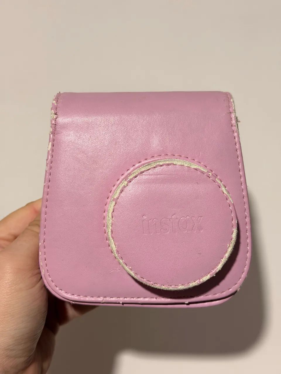 capa instax mini rosa claro