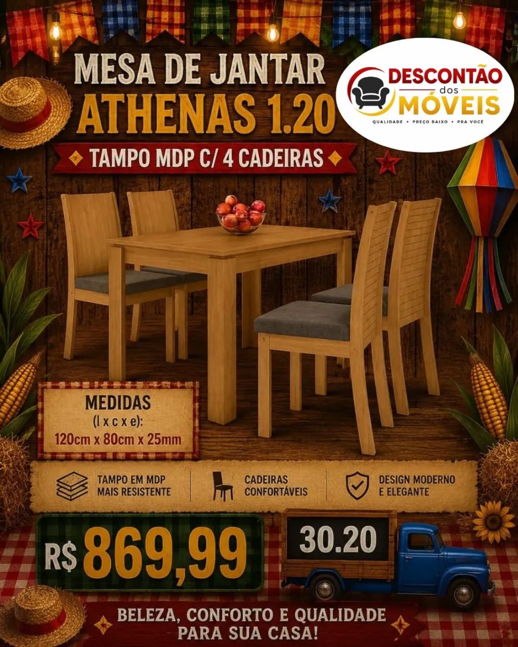 Mesa de Jantar Athenas