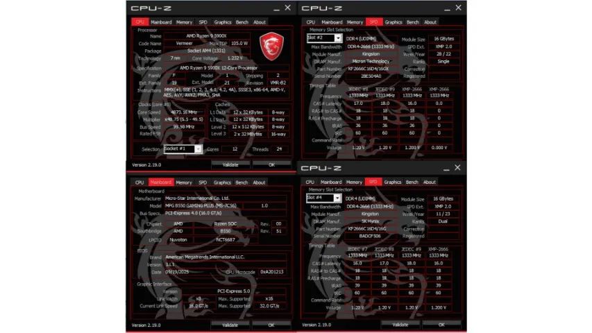 Kit Ryzen 9 5900x + B550 MSI Mag Gaming Plus + 32gb Ram DDR4 2666mhz Kingston Fury Beast - Foto 2