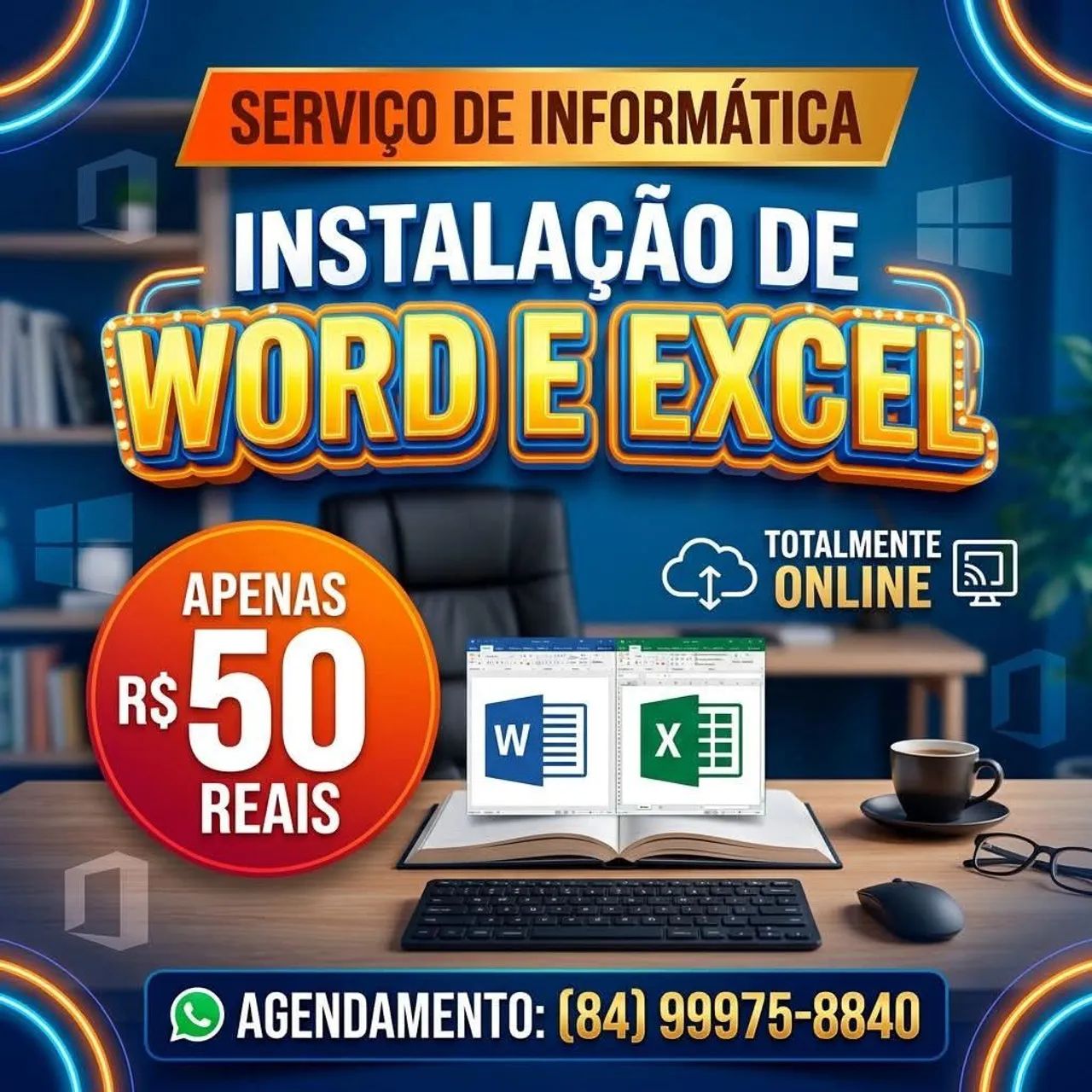 INSTALAÇÃO EXCEL, ETC