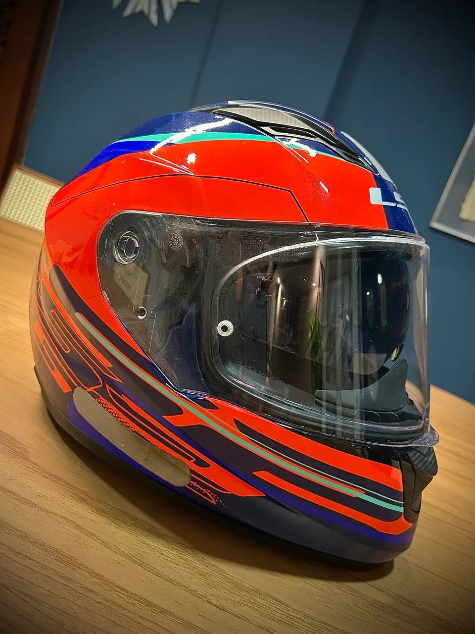 Capacete LS2 com óculos  - Foto 3