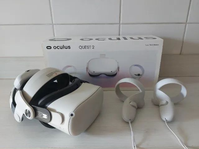 Oculos VR Quest 2 128GB Conservado + BoboVr M2 Pro + - Consoles de