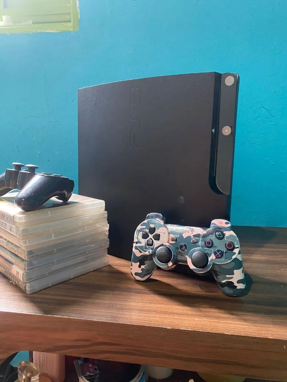 Ps3 slim com dois controles  - Foto 2