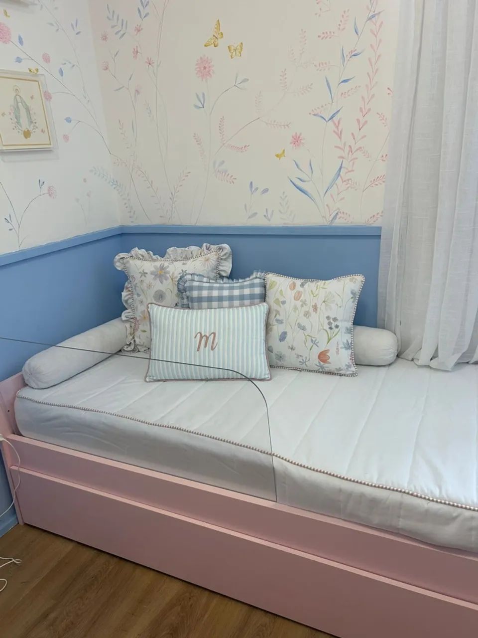 Cama infantil solteiro rosa laqueada  - Foto 2