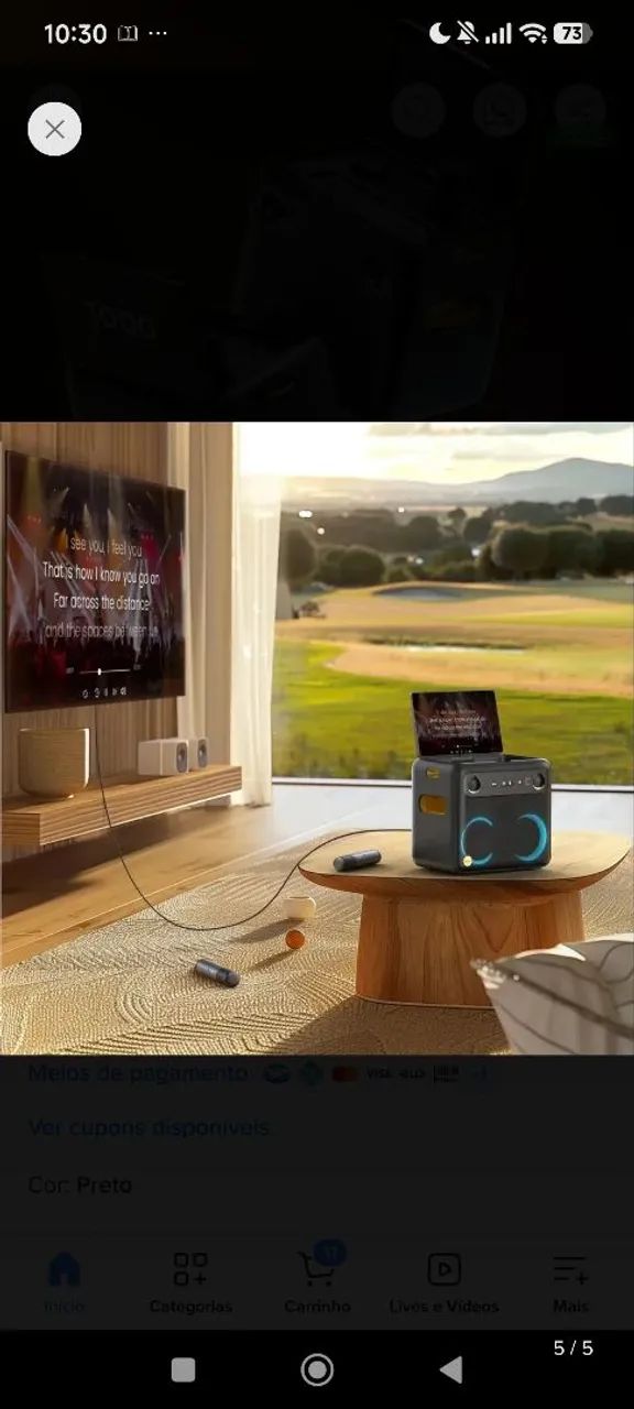 Joog X2 karaokê caixa de som com microfone - Foto 5