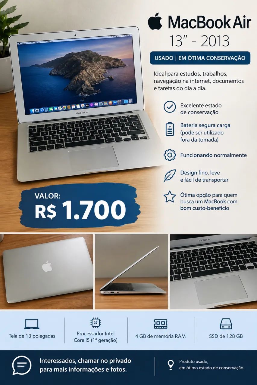 Vendo MacBook MacBook Air 13 2013  - Foto 3