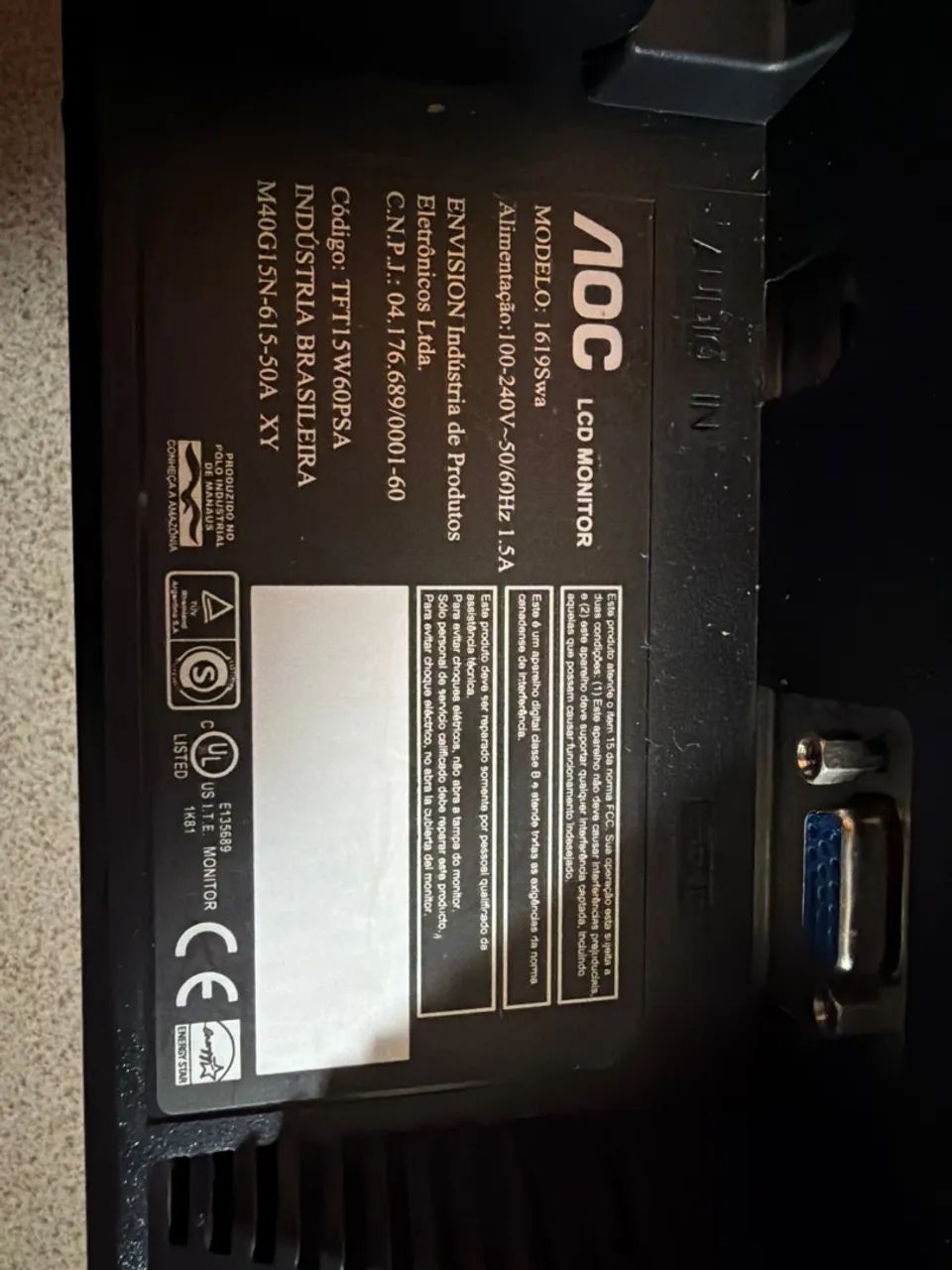 Monitor AOC 1619Swa bivolt - Foto 3