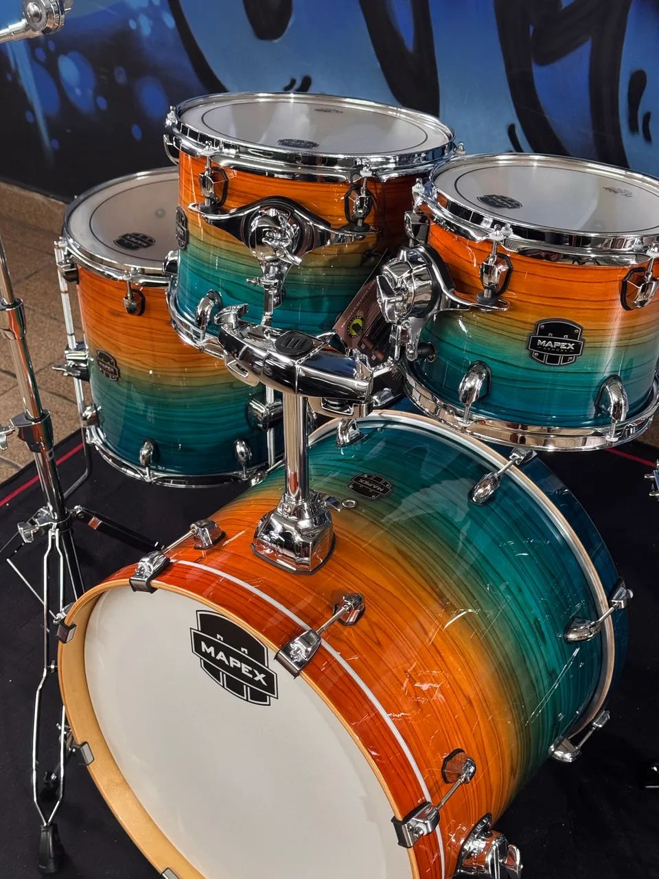 Bateria Mapex Armory Maple Birch Bumbo 20 Polegadas Shell Pack Com Caixa - Foto 5