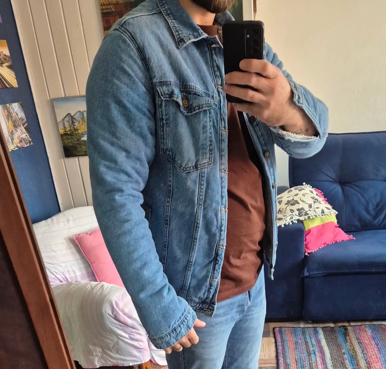 Jaqueta jeans sherpa - Foto 4