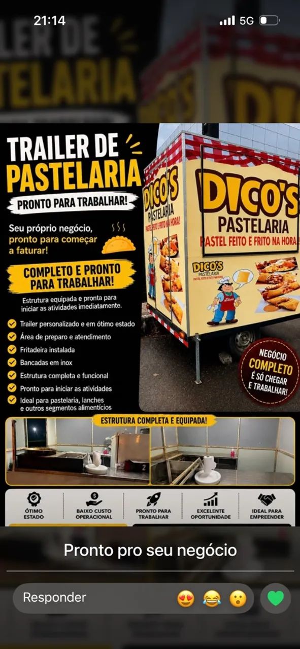 Vendo trailer completo so para começar a empreender.