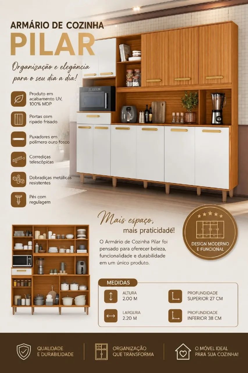Cozinha Pilar 11 portas