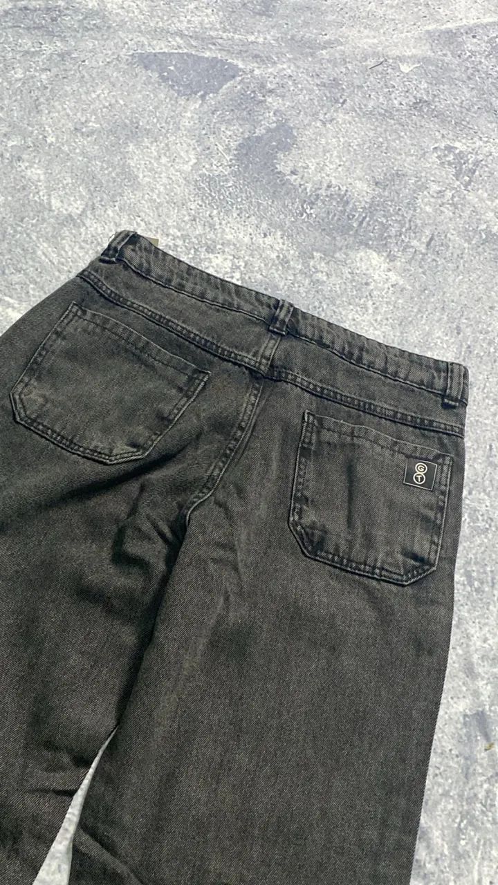 Calça Jeans Balão Estonada Premium - Preta (40) - Foto 4
